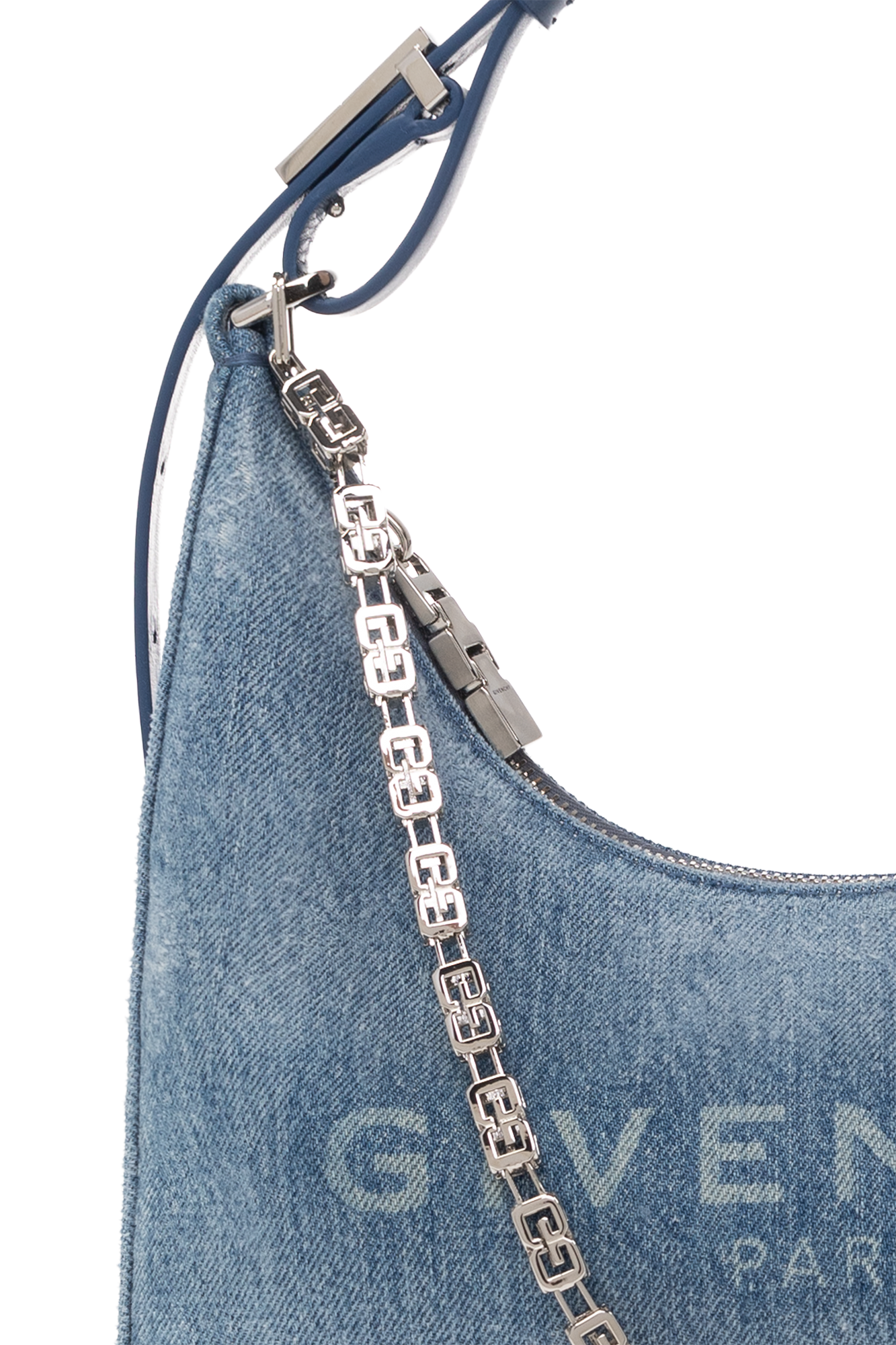 Guess denim shoulder bag hot sale